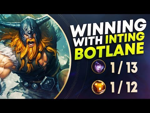 WINNING WITH 25 DEATH BOT LANE!| League of Legends