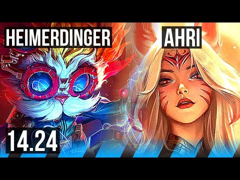 HEIMERDINGER vs AHRI (MID) | Rank 13 Heimer | KR Master | 14.24