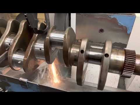 Grinding in main journal large crankshaft