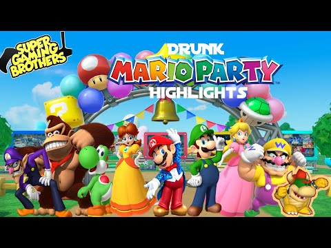 Super Gaming Bros (SGB) Drunk Mario Party - Highlights