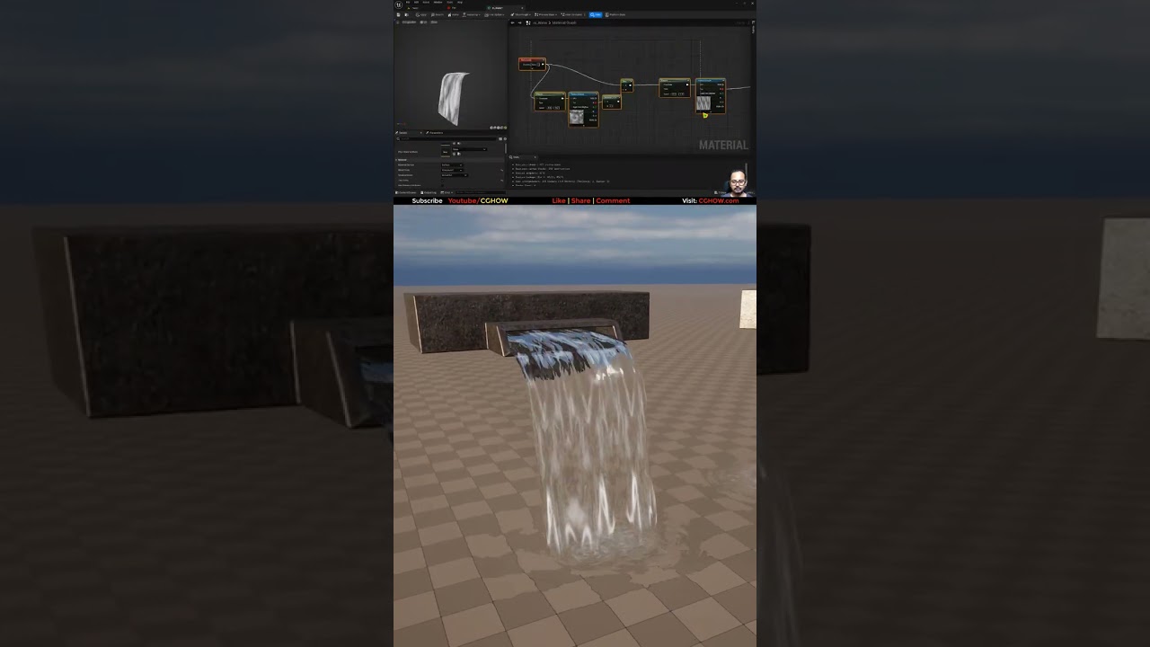 Waterfall in Unreal Engine 5 Niagara Tutorial | Download Files