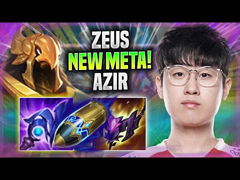 ZEUS TRIES NEW META AZIR TOP! - T1 Zeus Plays Azir TOP vs Gangplank! | Preseason 2022