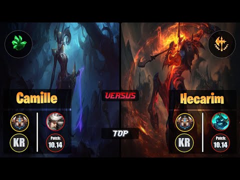 Challenger CAMILLE [Grasp of the Undying] (Top) VS  HECARIM - Challenger KR Patch 10.14