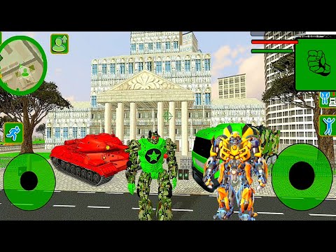 US Army truck Transform Robot War Open World Game - Android GamePlay