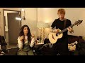 Camila and Ed practicing Bam Bam backstage