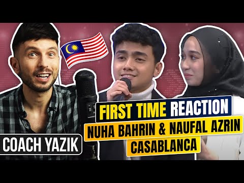 YAZIK reacts to Malaysian Singers Nuha Bahrin & Naufal Azrin - Casablanca