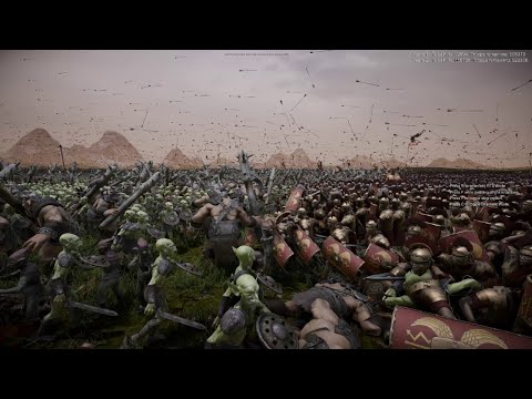 Roman Generals vs 1 Million hobgoblin Ork Archer goblin warrior UEBS 2