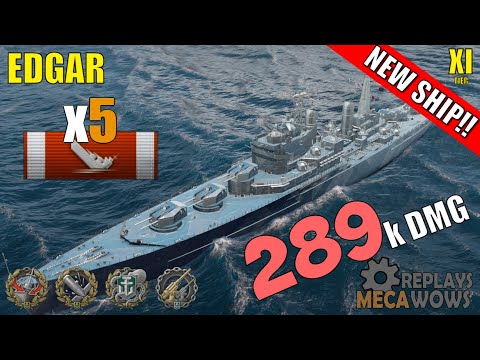 NEW SUPERSHIP! Edgar 5 Kills & 289k Damage | World of Warships Gameplay