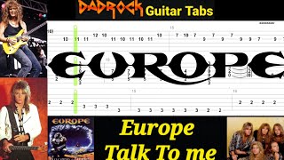 Talk To Me - Europe - Guitar + Bass TABS Lesson