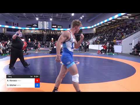 74 Kg Consolation - Aj Kovacs, Wolfpack Wrestling Club Vs Derek Gilcher, Michigan
