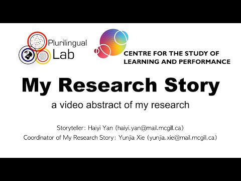 My Research Story - Haiyi Yan