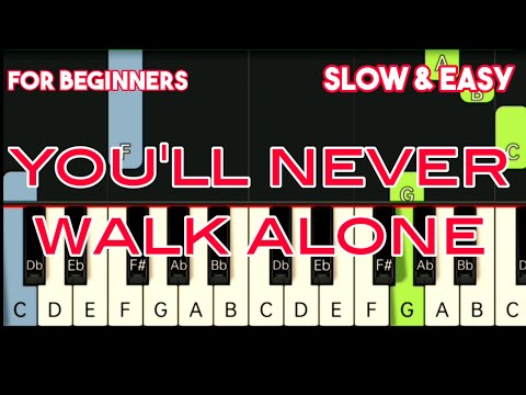 GERRY & THE PACEMAKER - YOU'LL NEVER WALK ALONE | SLOW & EASY PIANO TUTORIAL