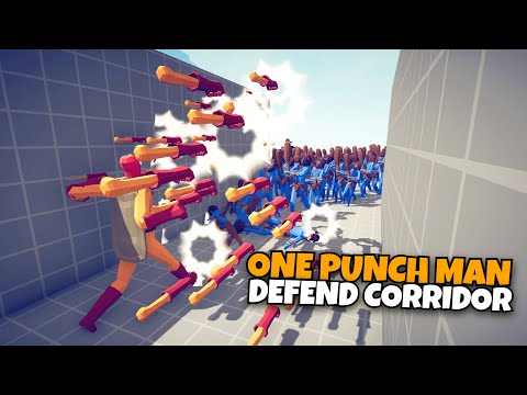 ONE PUNCH MAN DEFENDS CORRIDOR VS EVERY UNITS - Totally Accurate Battle Simulator TABS