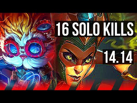 HEIMERDINGER vs CASSIOPEIA (TOP) | 16 solo kills, 58k DMG, Legendary, 22/5/6 | EUW Diamond | 14.14