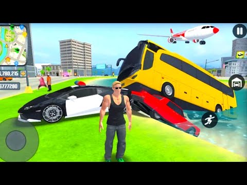 US Police Officer Car Coach Bua and Muscla Car Open City Driving Simulator - Android Gameplay