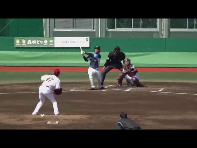 【ファーム】あと少しで2試合連続弾!!  ライオンズ・綱島 フェンス直撃の先制タイムリー3ベースヒット!! 2021/4/1 E-L(ファーム)