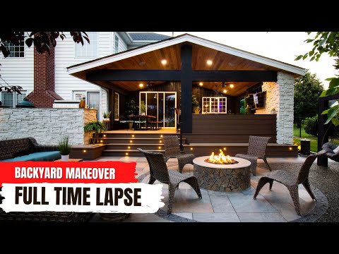 My FAVORITE BACKYARD MAKEOVER! Full Build Time Lapse