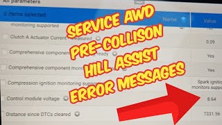 2020 Ford Escape 1.5l - AWD Fault Service Required - C0090:18 - C00A2:01 - C00A3:01