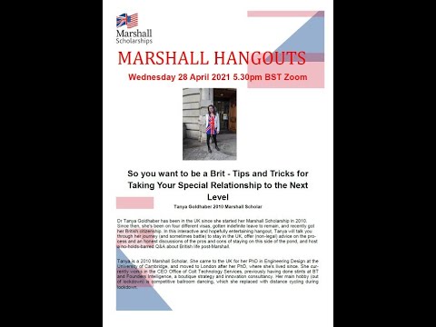 Marshall Hangout - So You Want to Be A Brit 28 April 2021