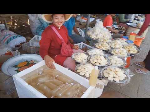 Oudong And Market Street Food View - Snacks And Fresh foods - Cambodian Street Food Tour