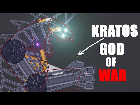 Kratos from God Of War  vs Big Monster in People Playground