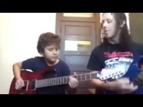 11 year old Mason nails Nirvana solo!