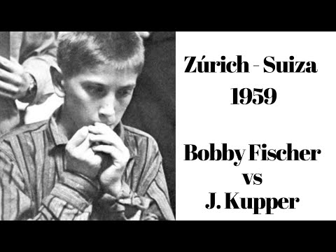 Bobby Fischer, genialidad extrema; "fulmino" a Josef Kupper en Zúrich - Suiza 1959. Bella partida.