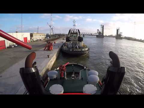 Tugboat Startup and Leaving Berth