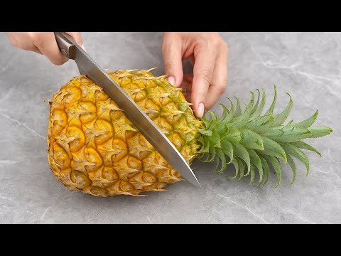 Cut Pineapple Without Removing the Eyes or Peeling—So Easy! Top tips 247