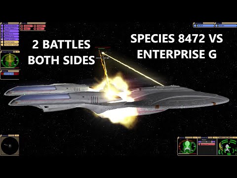 Species 8472 VS Enterprise G | 2 Battles Both Sides! | Explosive | Star Trek Bridge Commander |