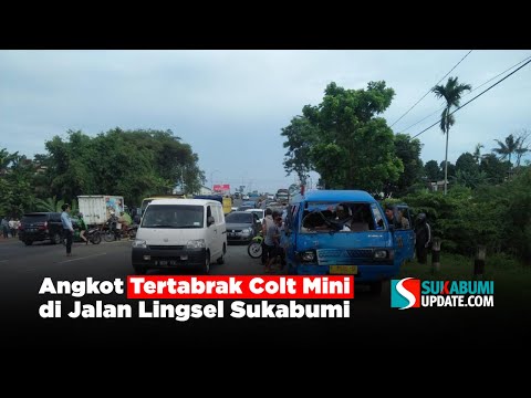 Angkot Tertabrak Colt Mini di Jalan Lingsel Sukabumi