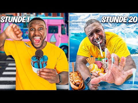 24STUNDEN NUR EIS ESSEN! (Gehirnfrost 🥶)