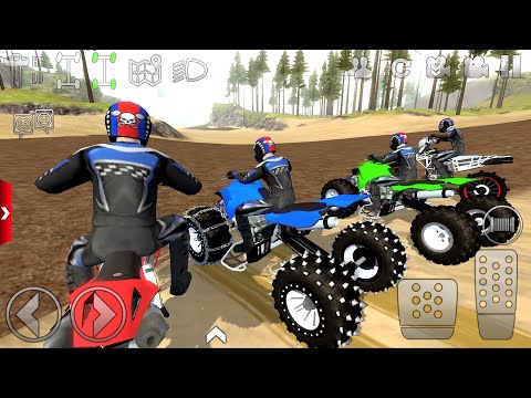 Blue Motor Dirt Quad Bikes Extreme Off-Road #2 - Offroad Outlaws Moto Game Android ios Gameplay