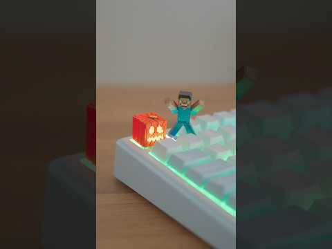 J'ai créé un keycap Minecraft Pumpkin Lantern 🎃 #minecraft #halloween