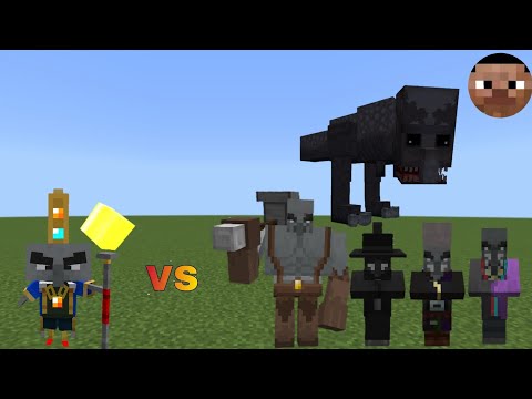 Arch Illager vs Illage and Spillage Bosses | Minecraft Java | Mob Battle