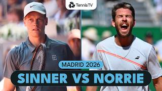 Jannik Sinner vs Cameron Norrie First Ever Meeting | Madrid 2026 Match Highlights