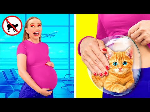 Sneak Pets Into The Plane | Funny Ideas To Sneak Anything Anywhere