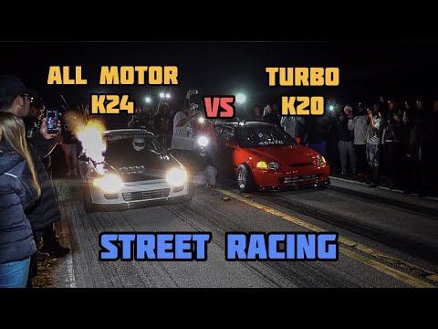 FWD STREET RACING! NITROUS J32 HONDA INSIGHT, ALL MOTOR K24 HATCH VS TURBO K20 EK, K SWAP DEL SOL