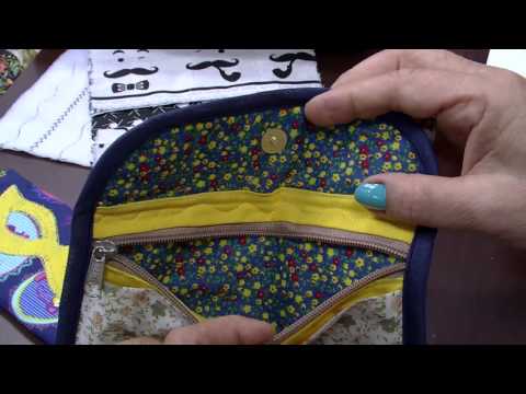 Mulher.com 09/04/2015 - SUELI TEREZINHA CARTEIRA E PORTA OCULOS PATCHWORK