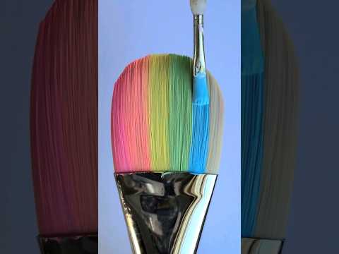 DIY Rainbow Paintbrush 🖌 #art #artwork #artcore #artist #paint #painting #drawing #draw #diy