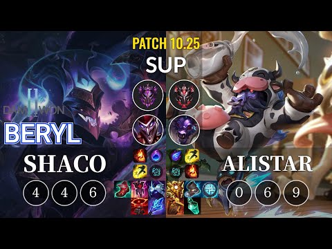 DWG BeryL Shaco vs Alistar Sup - KR Patch 10.25