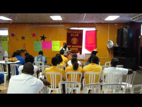 Tamara Leonard speaking at Rotaract Sunrise and Nord Motivational & Team Building Session 2014