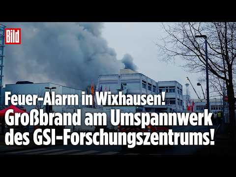 WIXHAUSEN: Riesen-Brand an Umspannwerk von Hightech-Campus! Warnung vor Rauchwolke über Darmstadt!