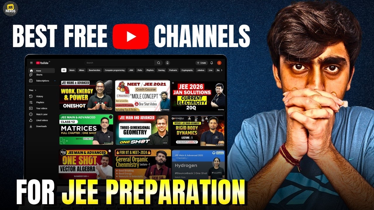 Top YouTube Channels for JEE |Get 99%ile in JEE for FREE | JEE 2028 | JEE 2027
