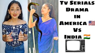 Tv Serials Drama in America 🇺🇸 Vs India 🇮🇳 #funnyshorts #ytshorts #shorts