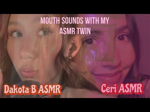 ASMR- Doing close, spine tingling mouth sounds with my ASMR doppelgänger @dakotabasmr  ♊️💜