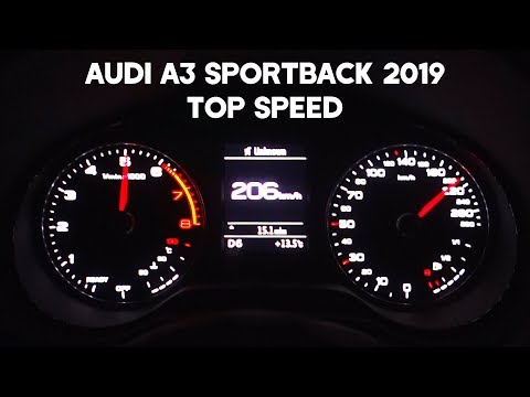 Audi A3 1.0 TFSI (2019) - Acceleration 0-206 (TOP SPEED)