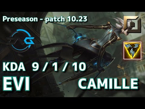 【韓国サーバー/GM】DFM Evi カミール(Camille) VS イレリア(Irelia) TOP - Patch10.23 KR Ranked【LoL】