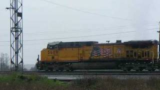 preview picture of video 'UP 5689 Departs Oroville with a Coal Drag'