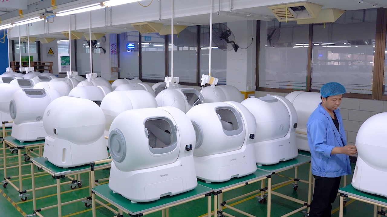 How China's Smart Pet Factories Build Self-Cleaning Litter Boxes